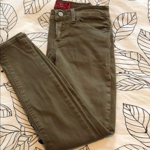 LUCKY BRAND Olive Green Skinny Jeans